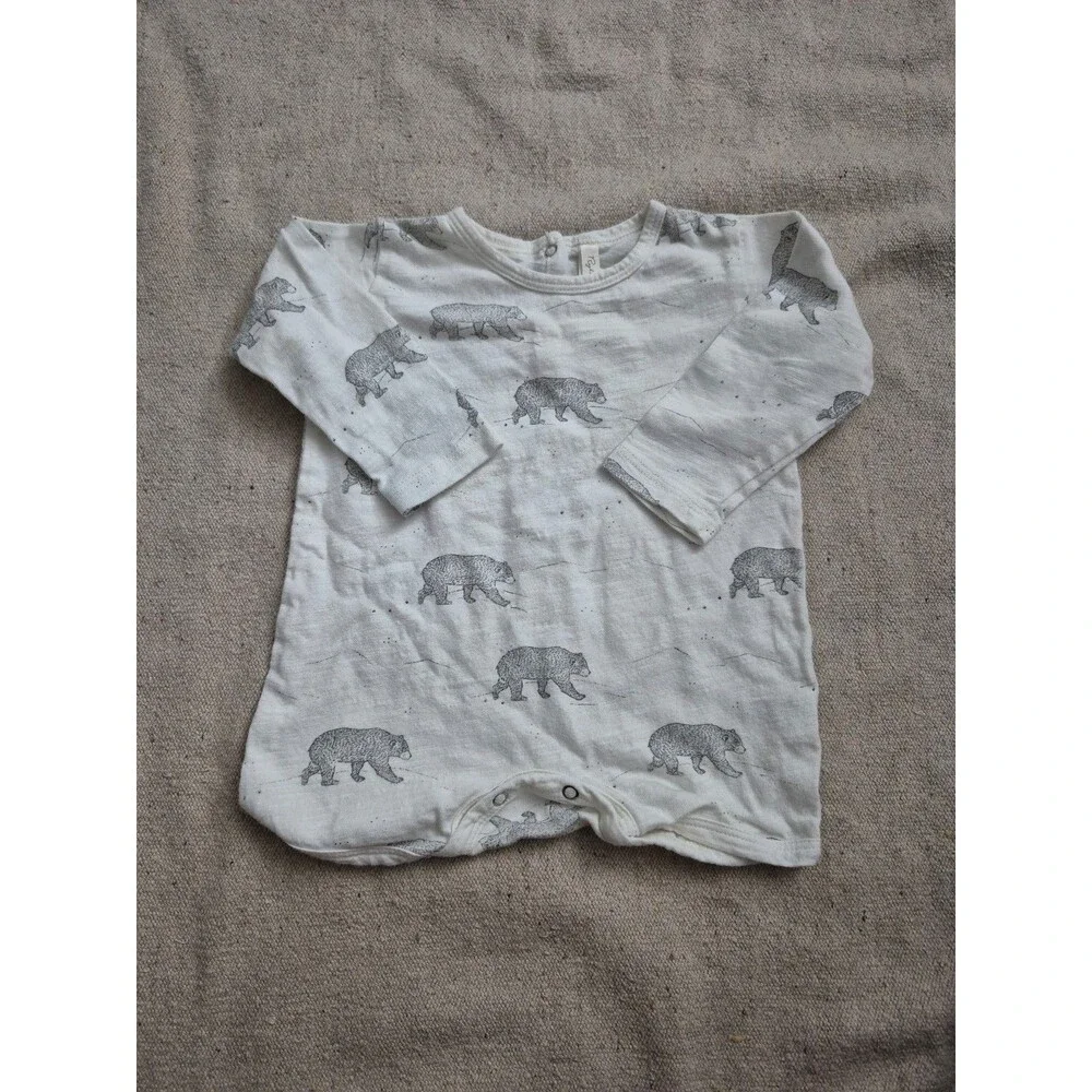 Rylee & cru bears long sleeve romper size 3-6 months